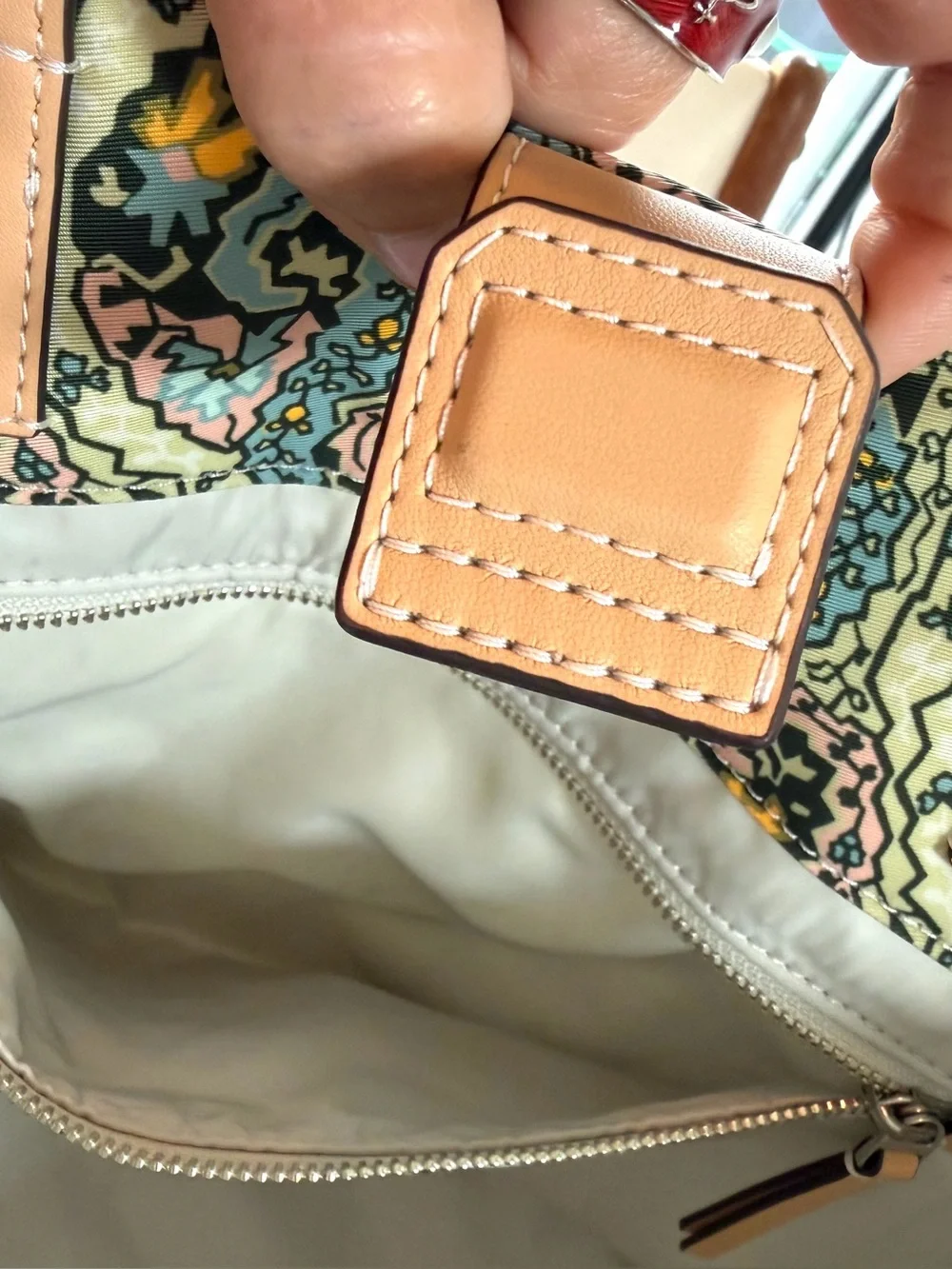 Tory Burch Ella Printed Tote Blue Dream Paisley Floral Paisley